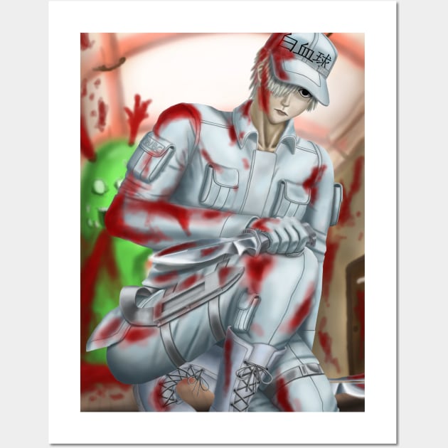 White Blood Cell (With Bloodstain) Wall Art by gagimas